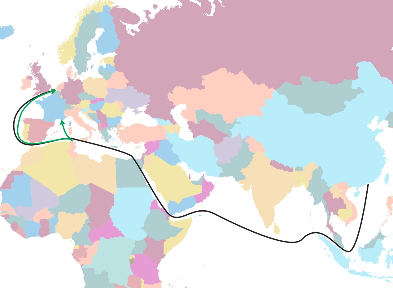 shorten shipping routes